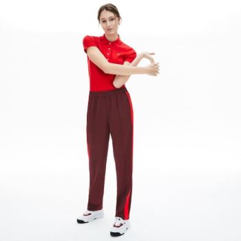 Lacoste Side-Stripe Track Pants - Kalhoty Dámské Tmavě Červené / Červené | CZ-VoqzQx